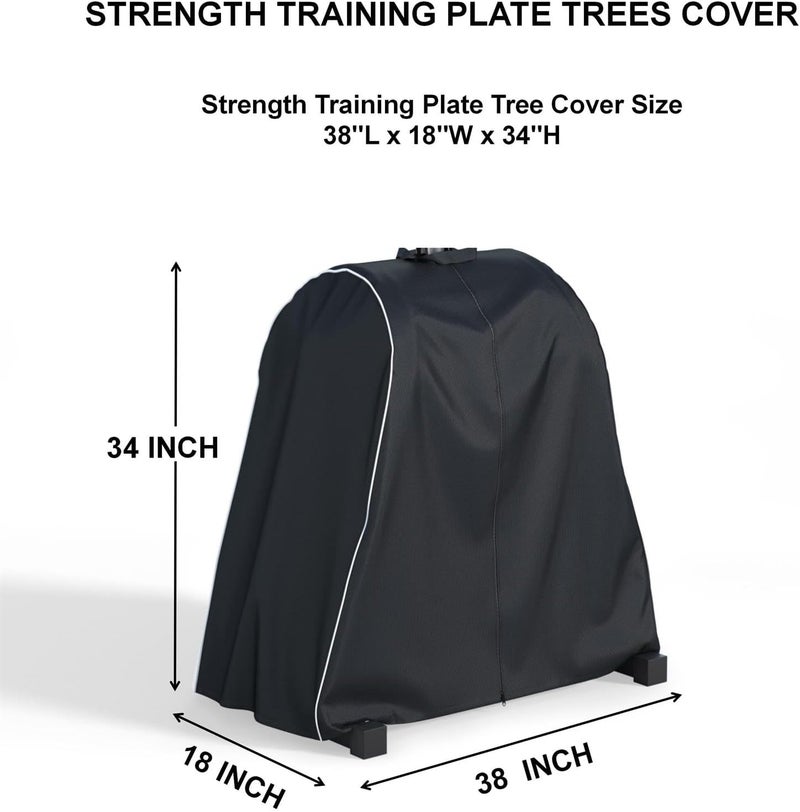 Ddeman Strength Training Plate Tree Cover, Barbell Weight Rack Cover, For Home Gym CAP Triangle Barbell Weight Rack, Strength Training Tree Weight Plate Rack (Cover Only) - Image 2